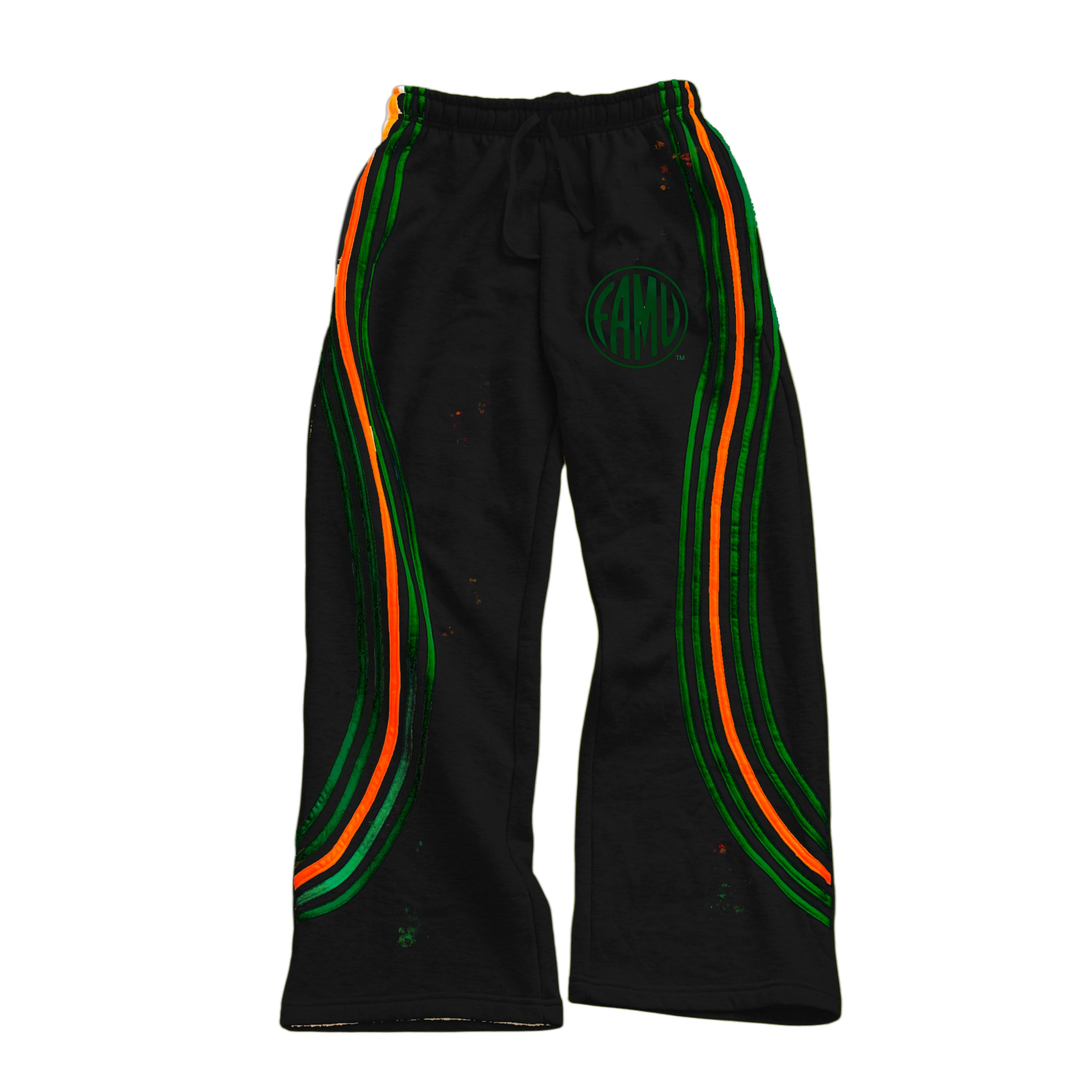 Black FAMU Striped Lifestyle Sweatpants