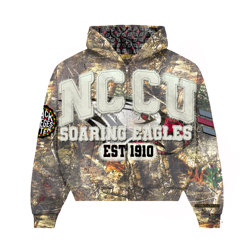 Camouflage "North Carolina Central University" Silk Infused Lifestyle Jacket [ON HAND]