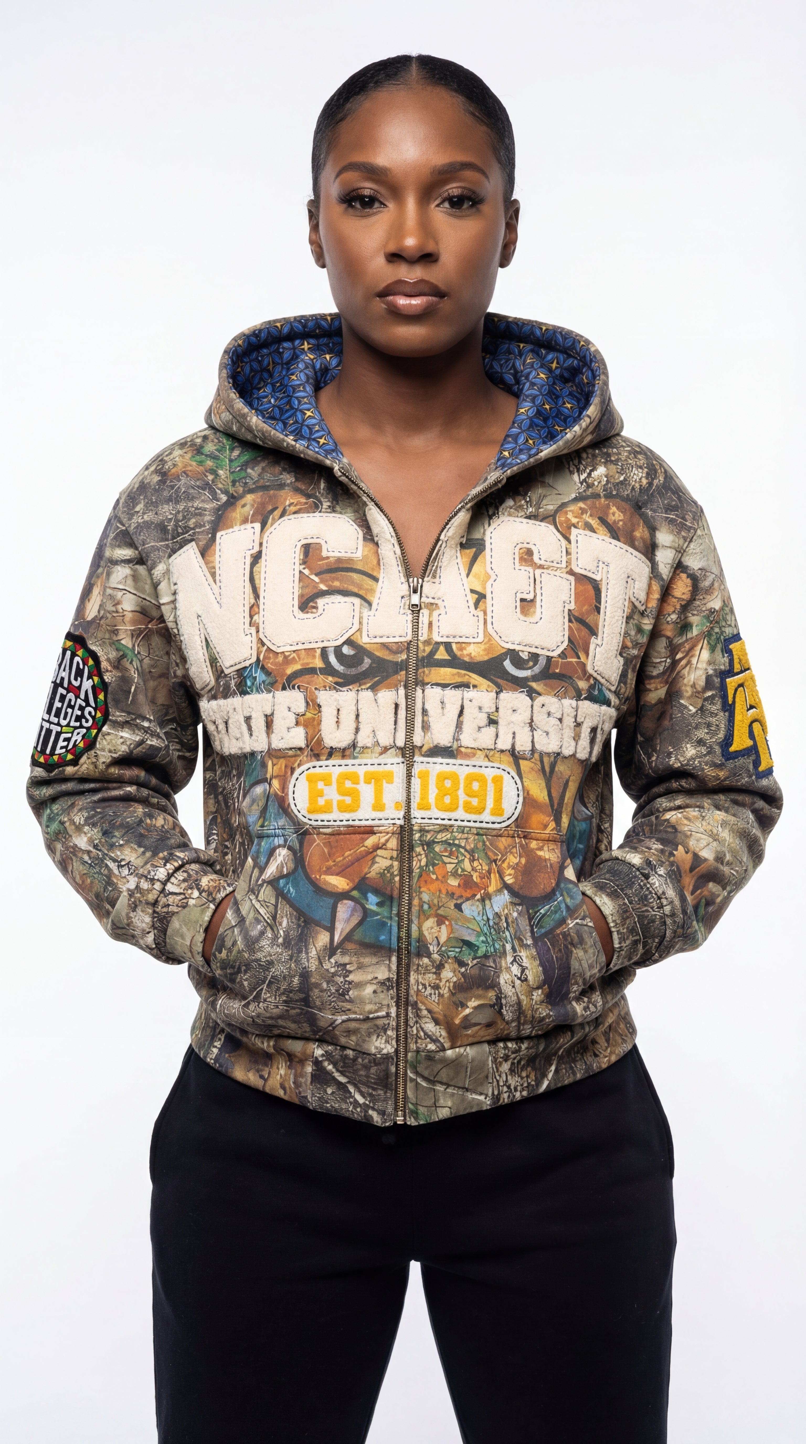 Camouflage "NCA&T SU" Silk Infused Lifestyle Jacket