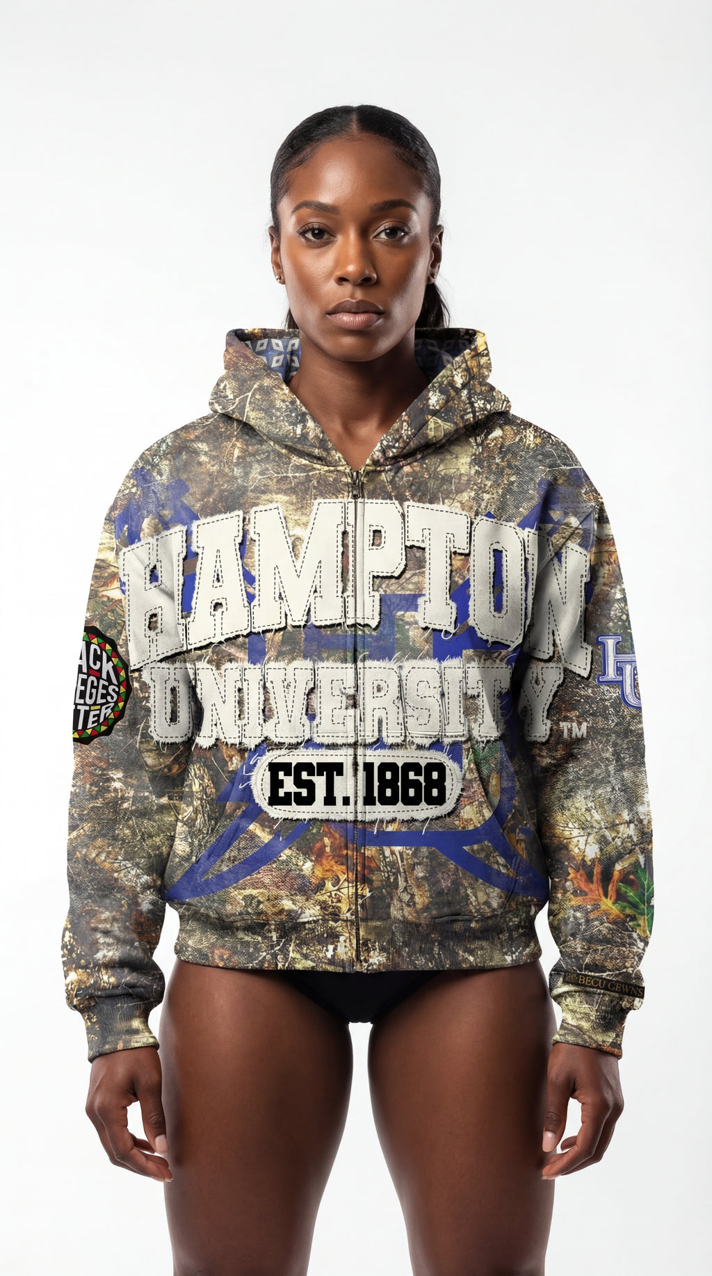 Camouflage "Hampton University" Silk Infused Lifestyle Jacket