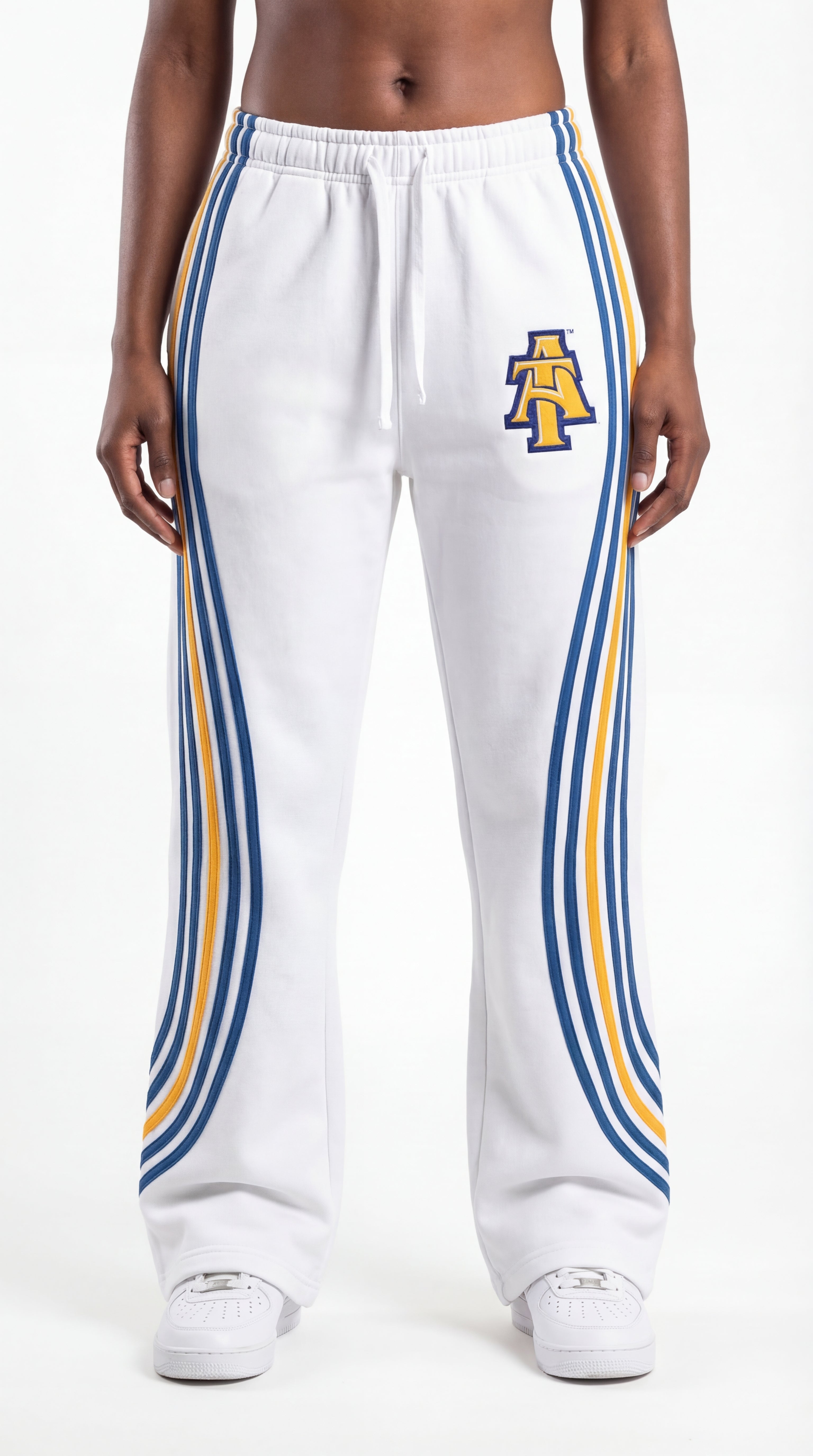 White NCA&T SU Lifestyle Sweatpants [ON HAND]