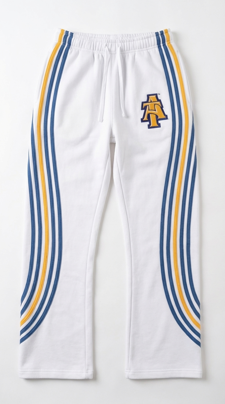 White NCA&T SU Lifestyle Sweatpants