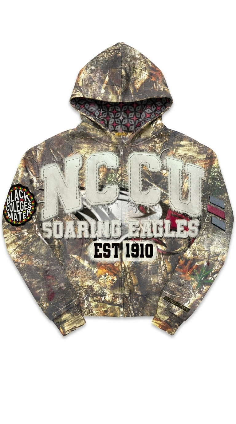 Camouflage "North Carolina Central University" Silk Infused Lifestyle Jacket